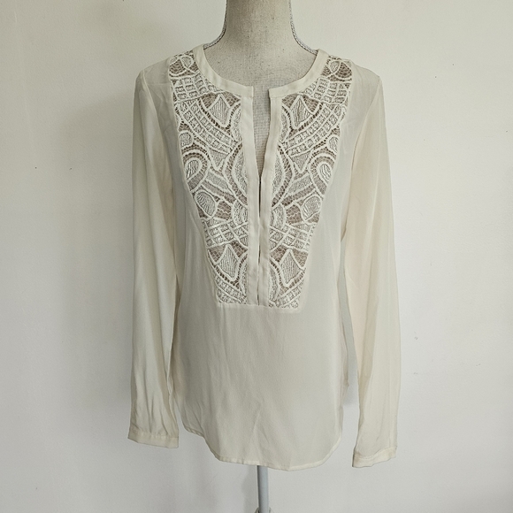 Twelfth Street by Cynthia Vincent "Both Sides Now" Lace Bib Blouse - Picture 2 of 12